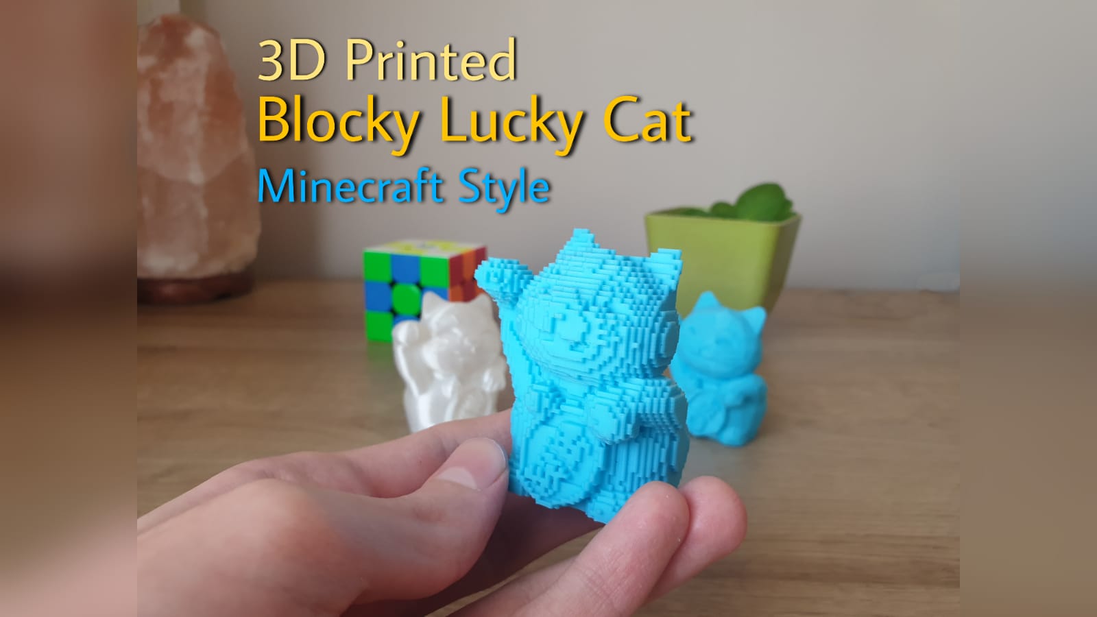 Blocky Lucky Cat - Maneki Neko