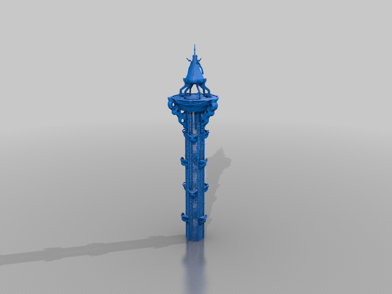 breath of the wild sheikah tower with light