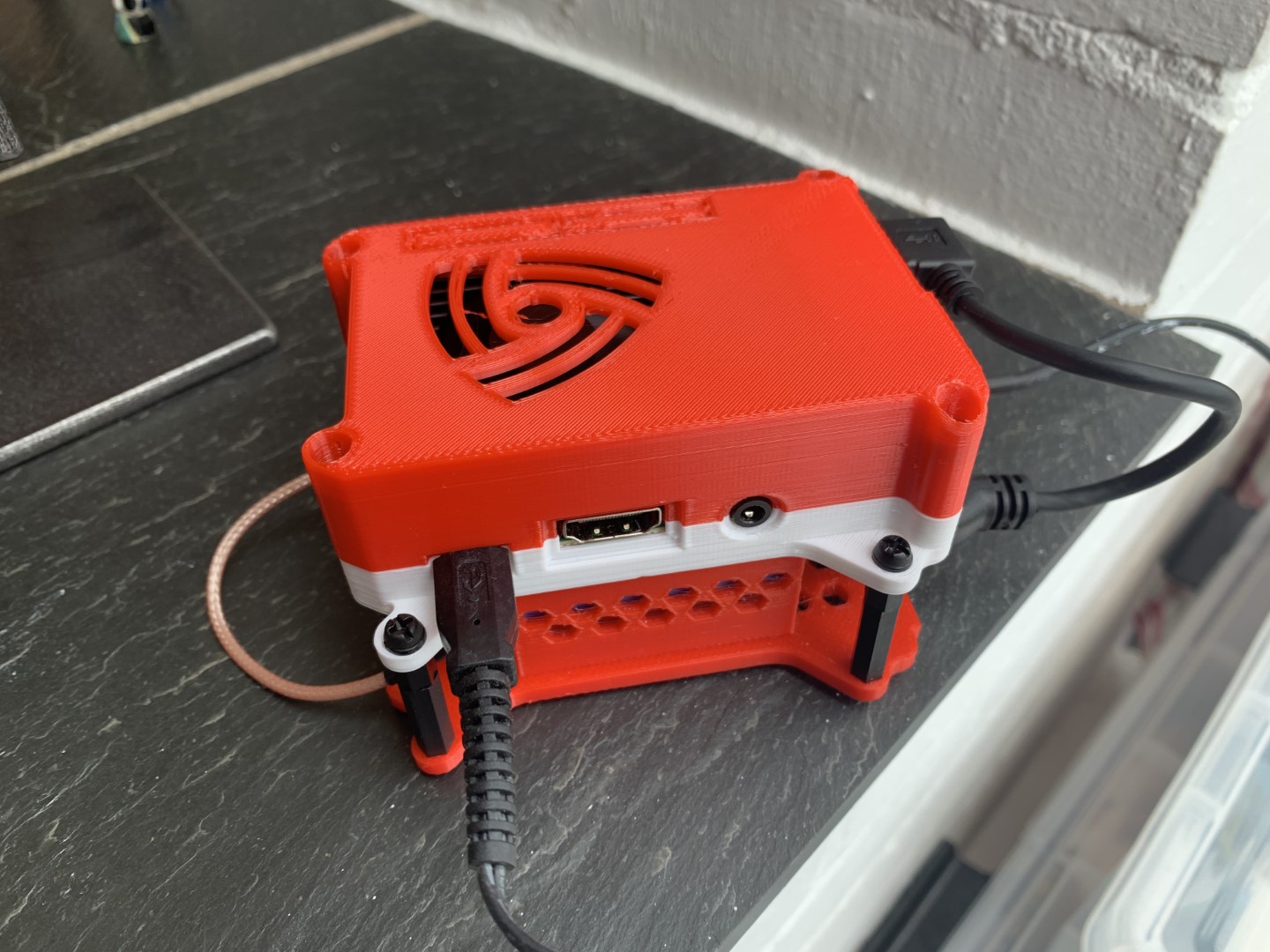 Enclosure for FlightRadar24 Raspberry Pi Basestation and accessories
