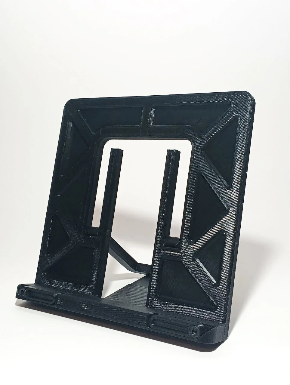 Sturdy Print-in-Place book stand with page holders