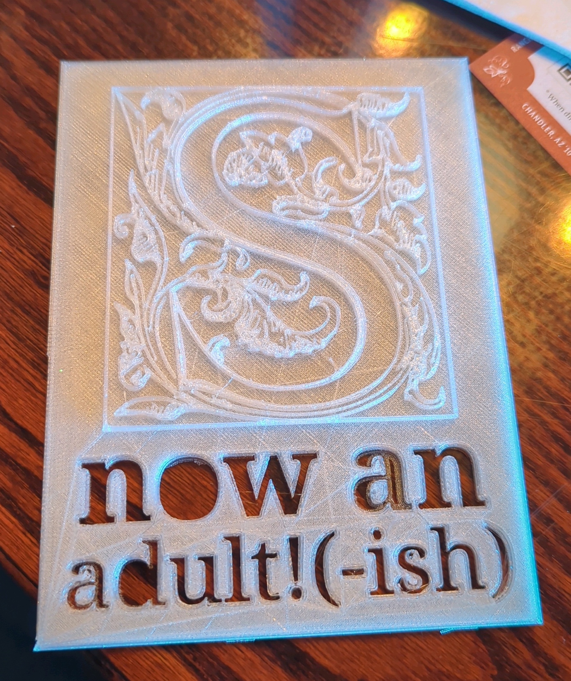 Initial, 18th Birthday Card