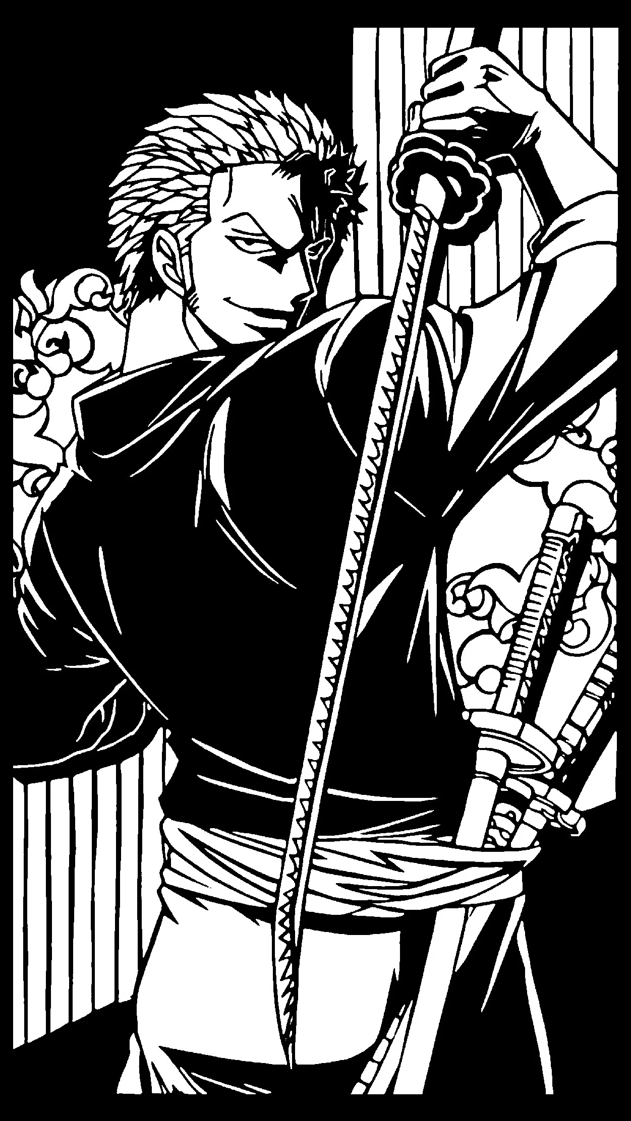 Roronoa Zoro stencil 8
