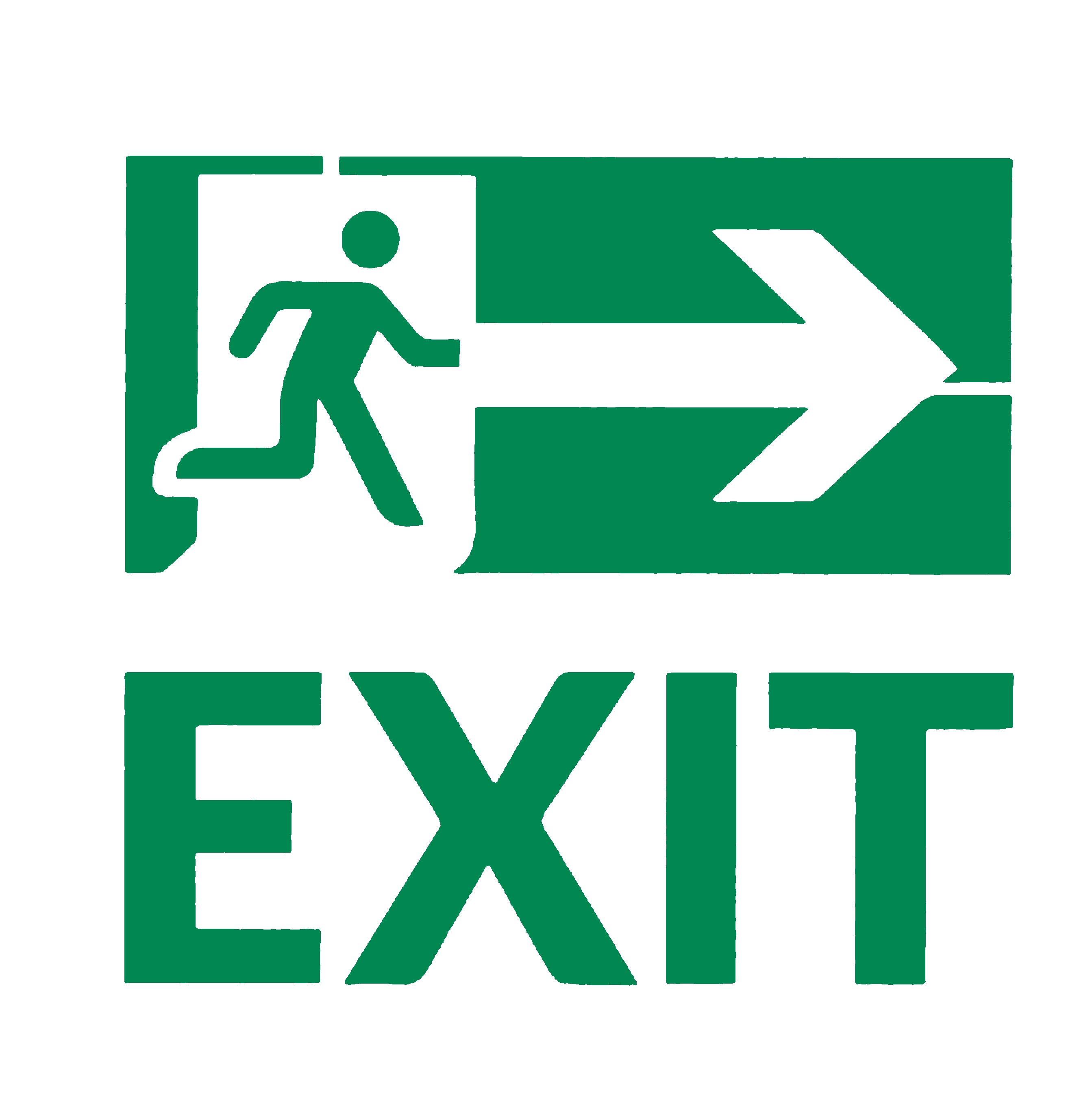 Exit sign stencil