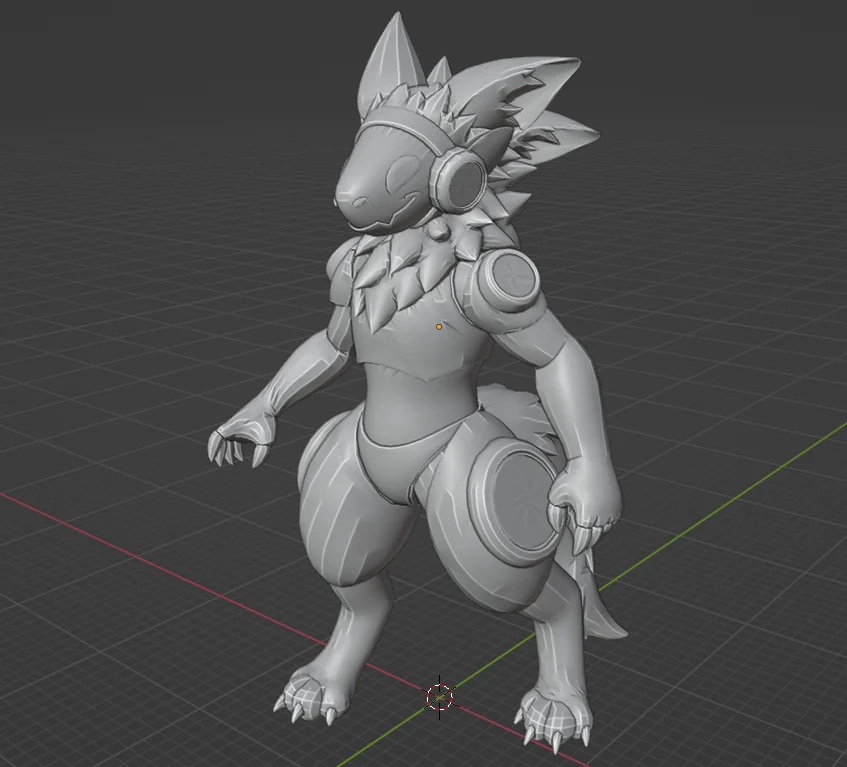 Protogen Figure- Pose 1