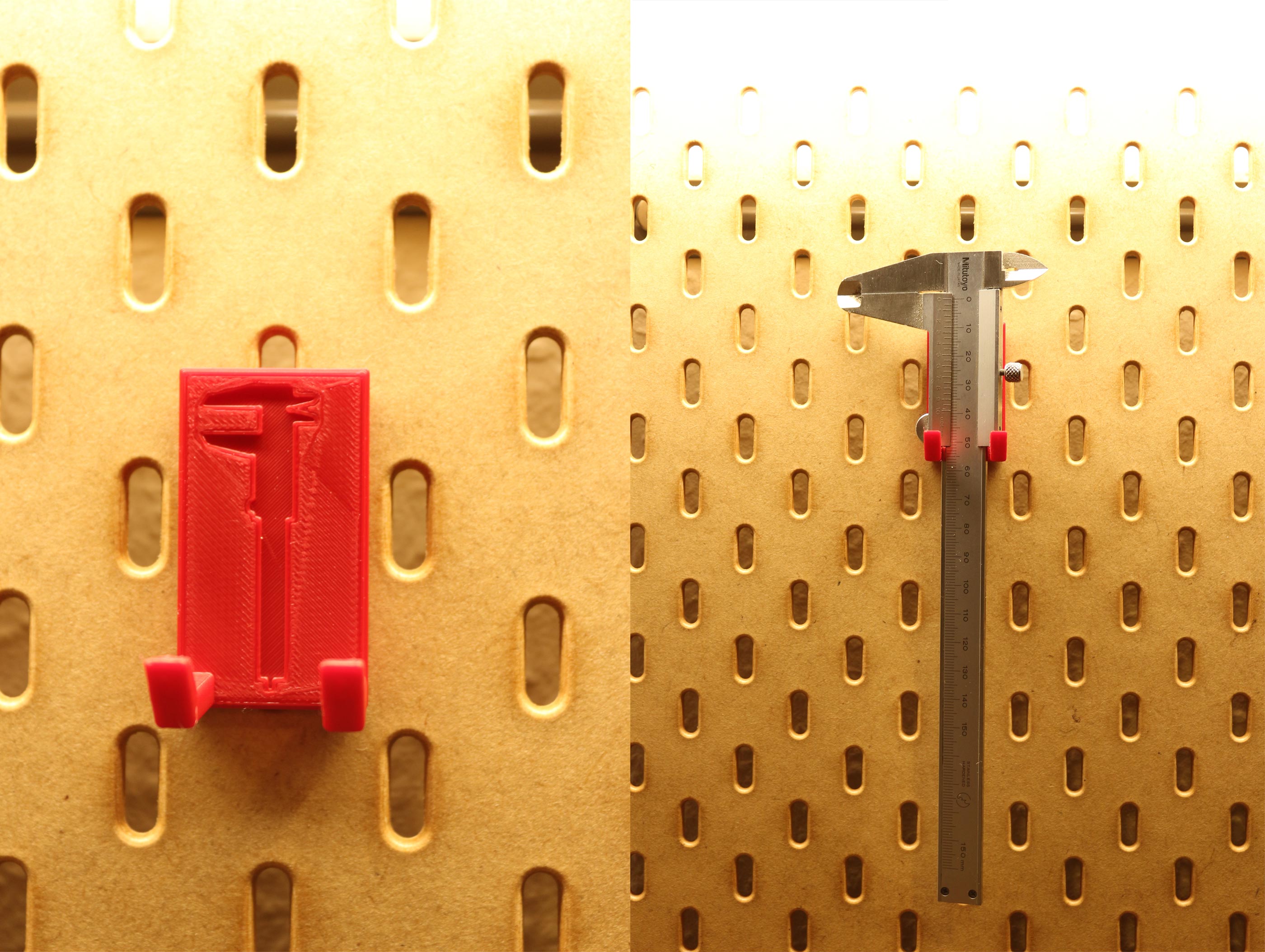 Caliper Holder for Ikea Skadis pegboard
