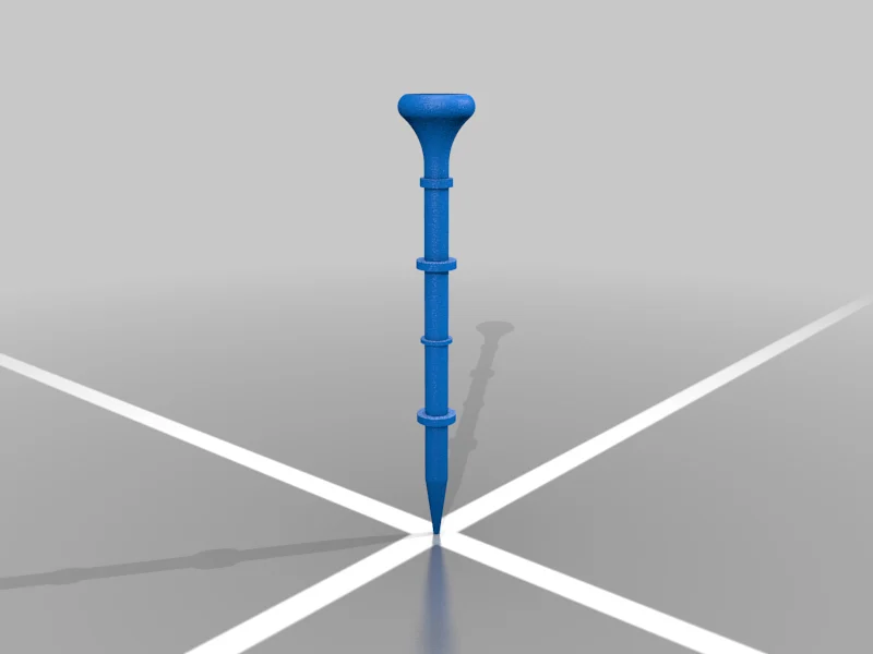 Golf Tee with .5" Increment Markers