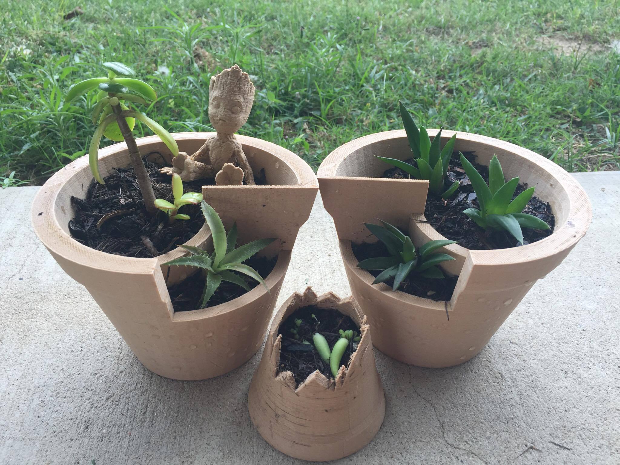 3 Different pots