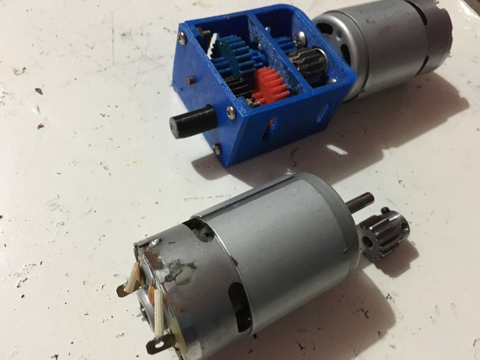 Gearbox for Battlebot or Sumobot motor RS755 and RS775