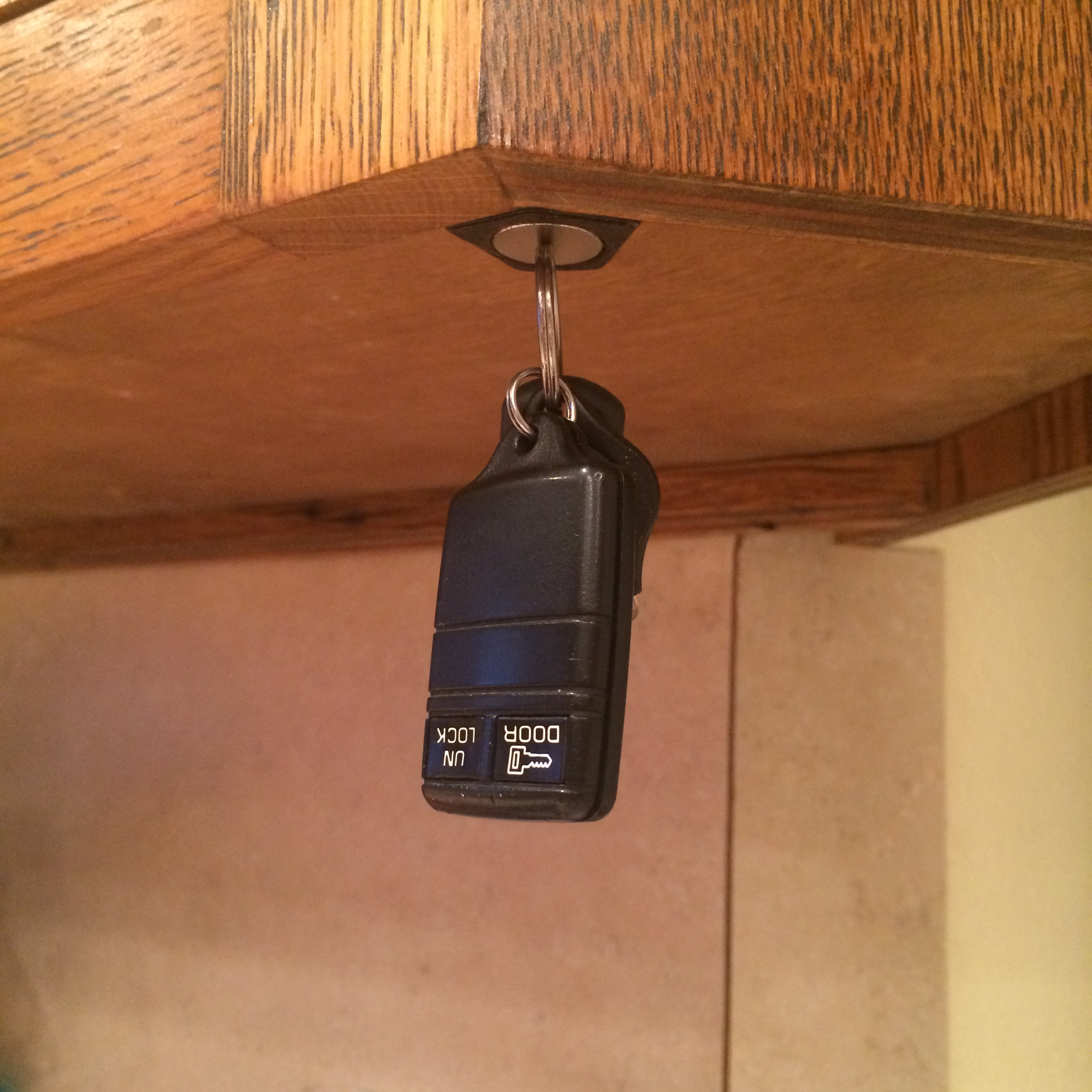 Magnetic Key Holder, under Kitchen cabinet