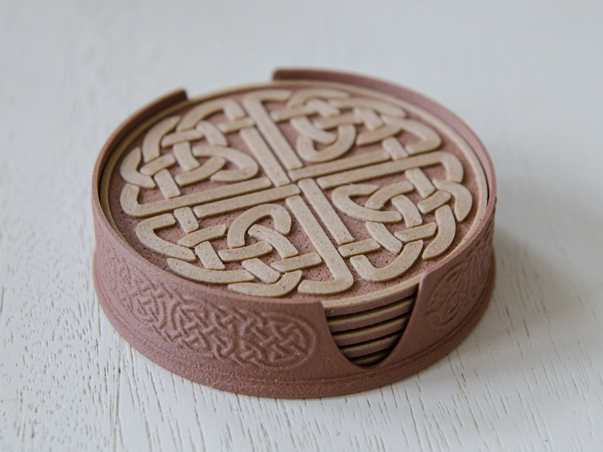 Celtic Coaster and Holder