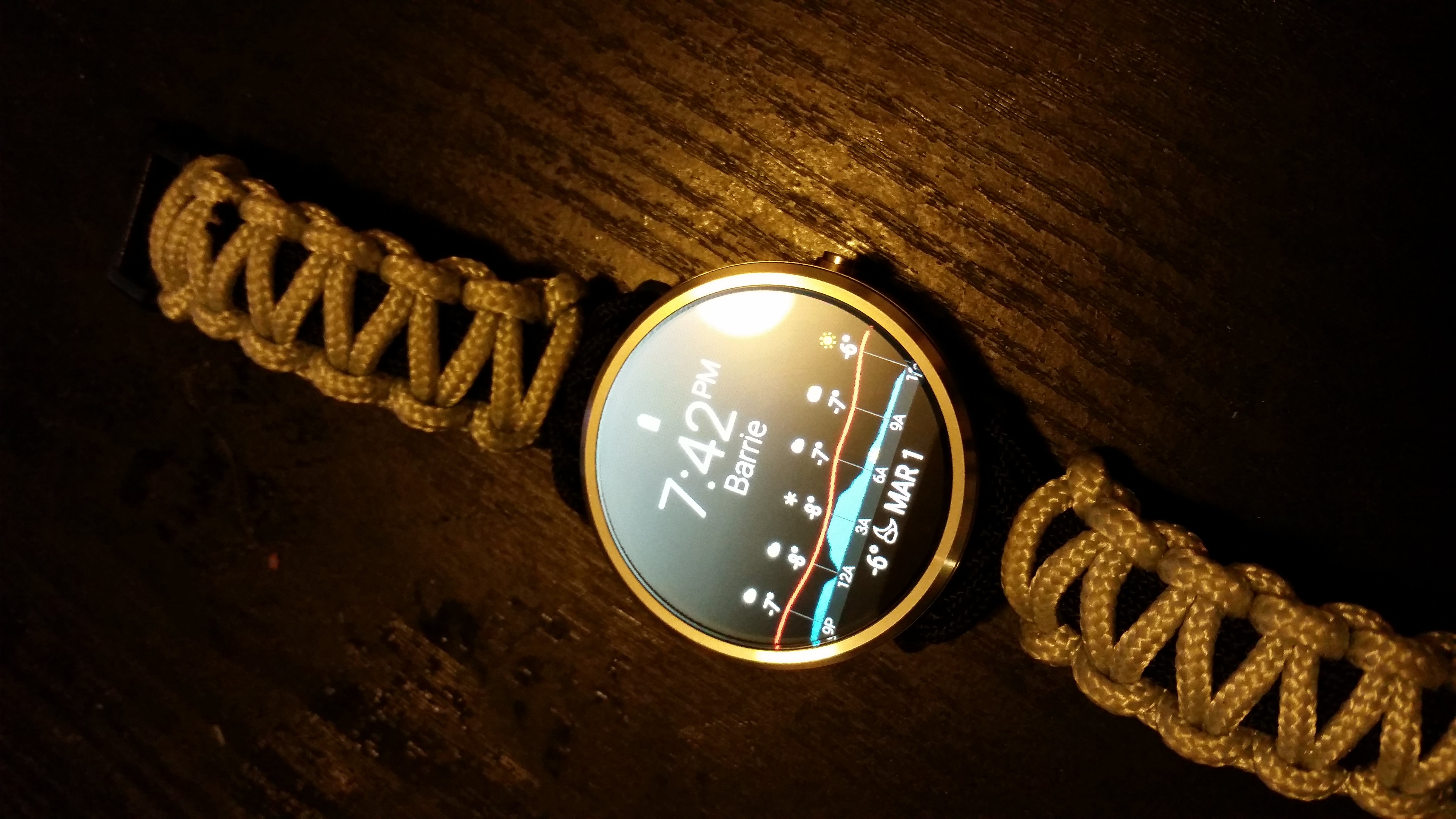Moto 360 Watch band adapter Paracord.