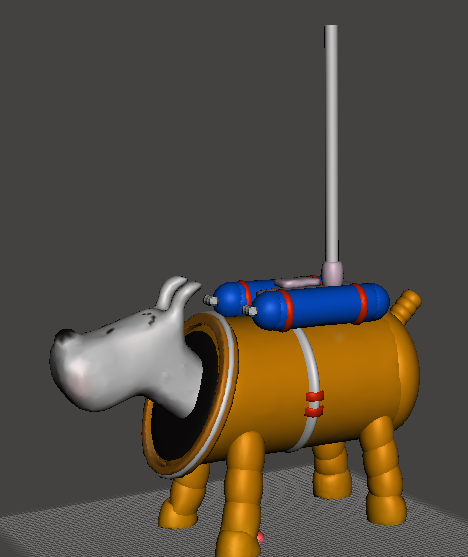 Tintin Snowy spacesuit / Milou Scaphandre