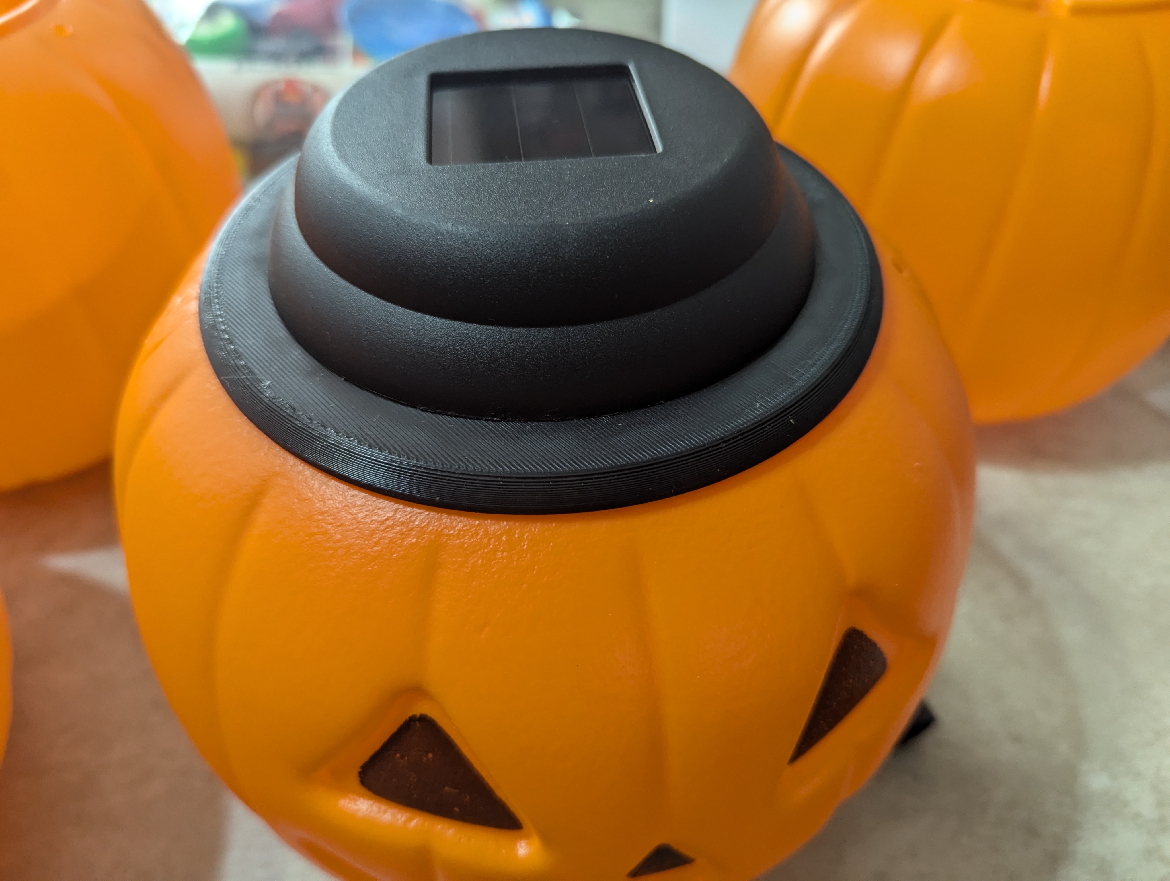 Halloween Pumpkin Bucket Solar Light Adapter