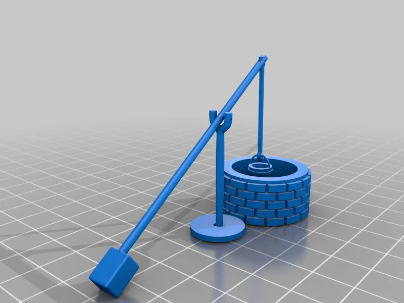 Well with a crane and bucket, scale 1/72