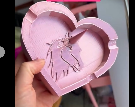 Ashtray with debowler unicorn