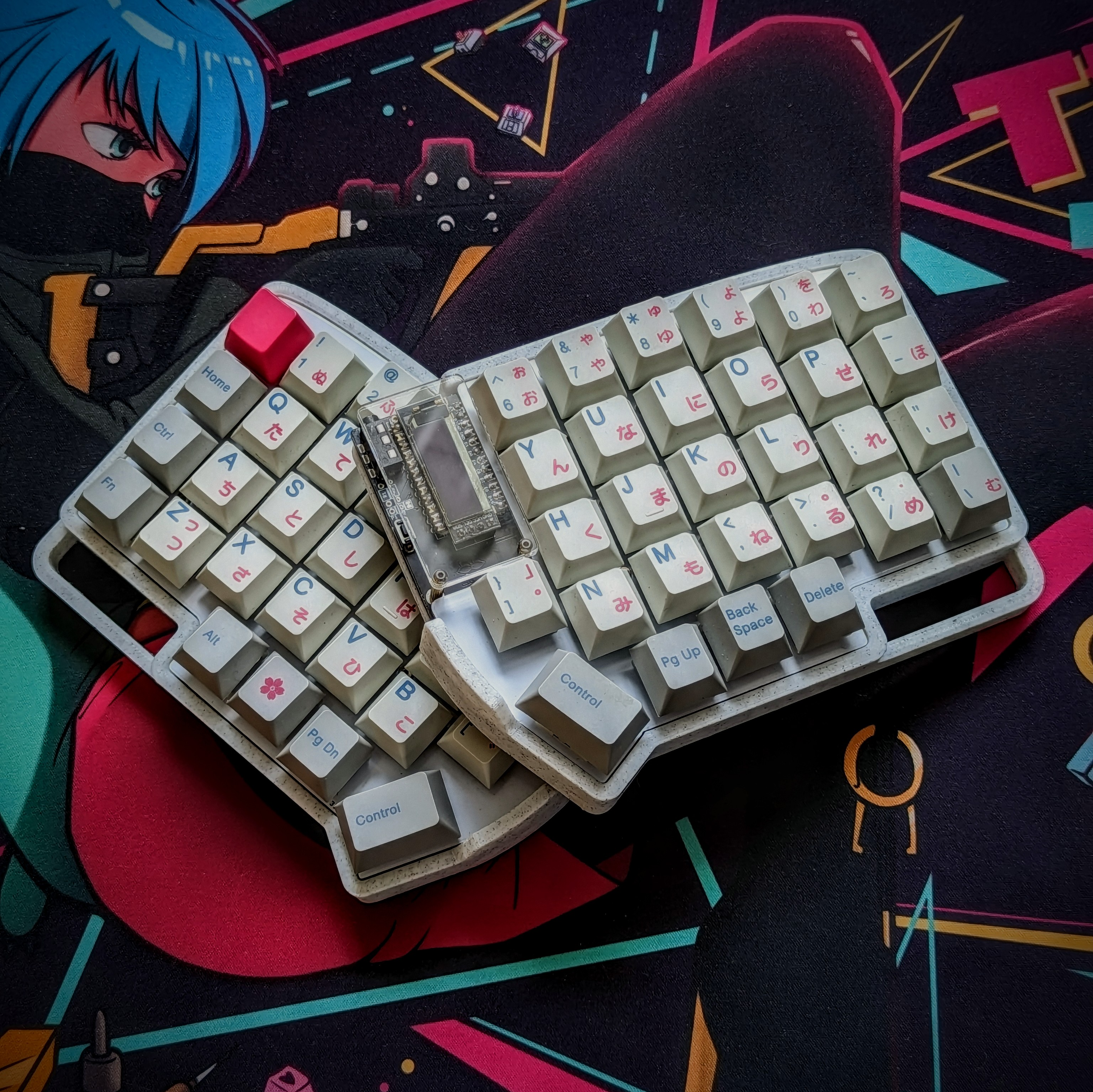 Lunar58 - custom 3D printed case for the Lily58
