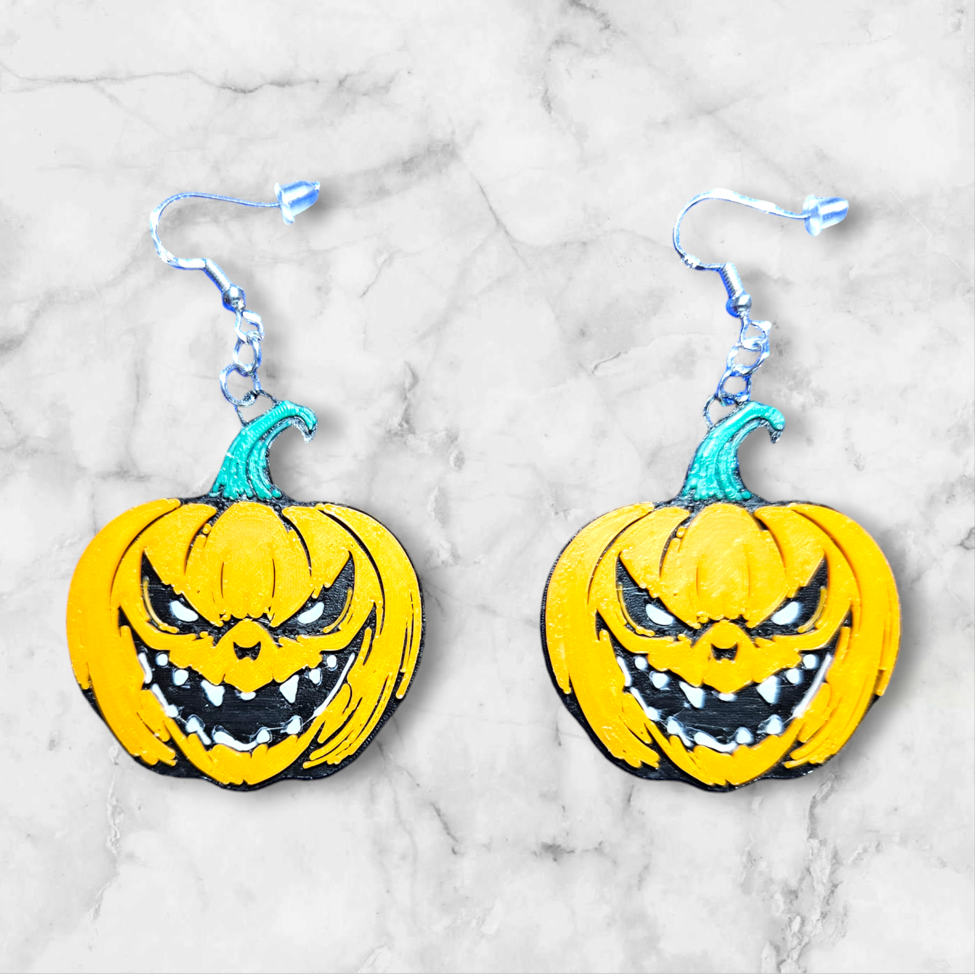 Halloween Jacko Killer Pumpkin Earrings