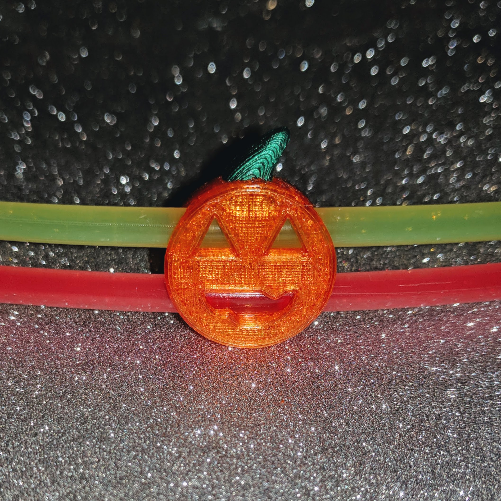 Pumpkin charm for glow stick (dual glow sticks)