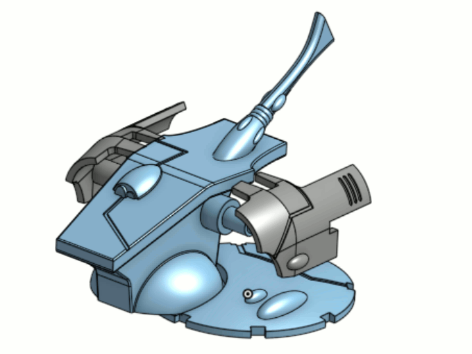 Space Elf Snake Tank Gun Turret