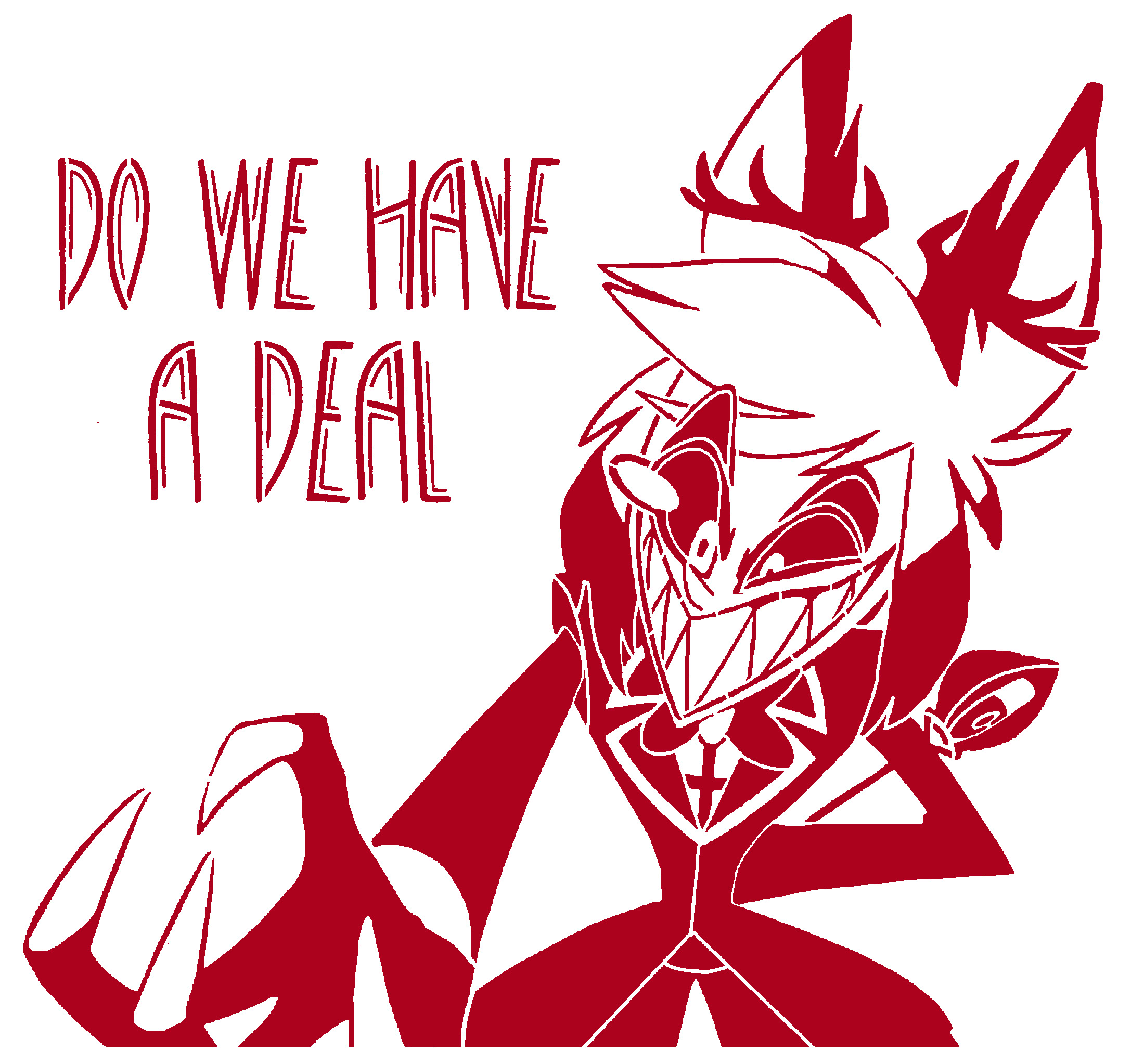 Alastor the Radio Demon stencil 5