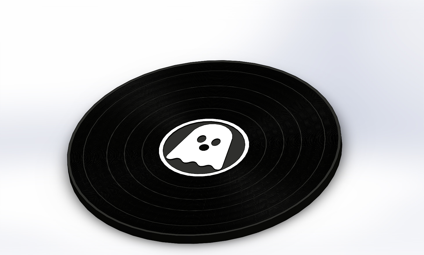 Ghostly Vinyl Record Coasters