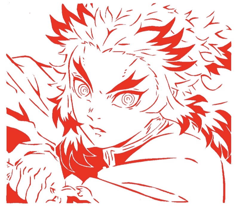 Kyojuro Rengoku stencil