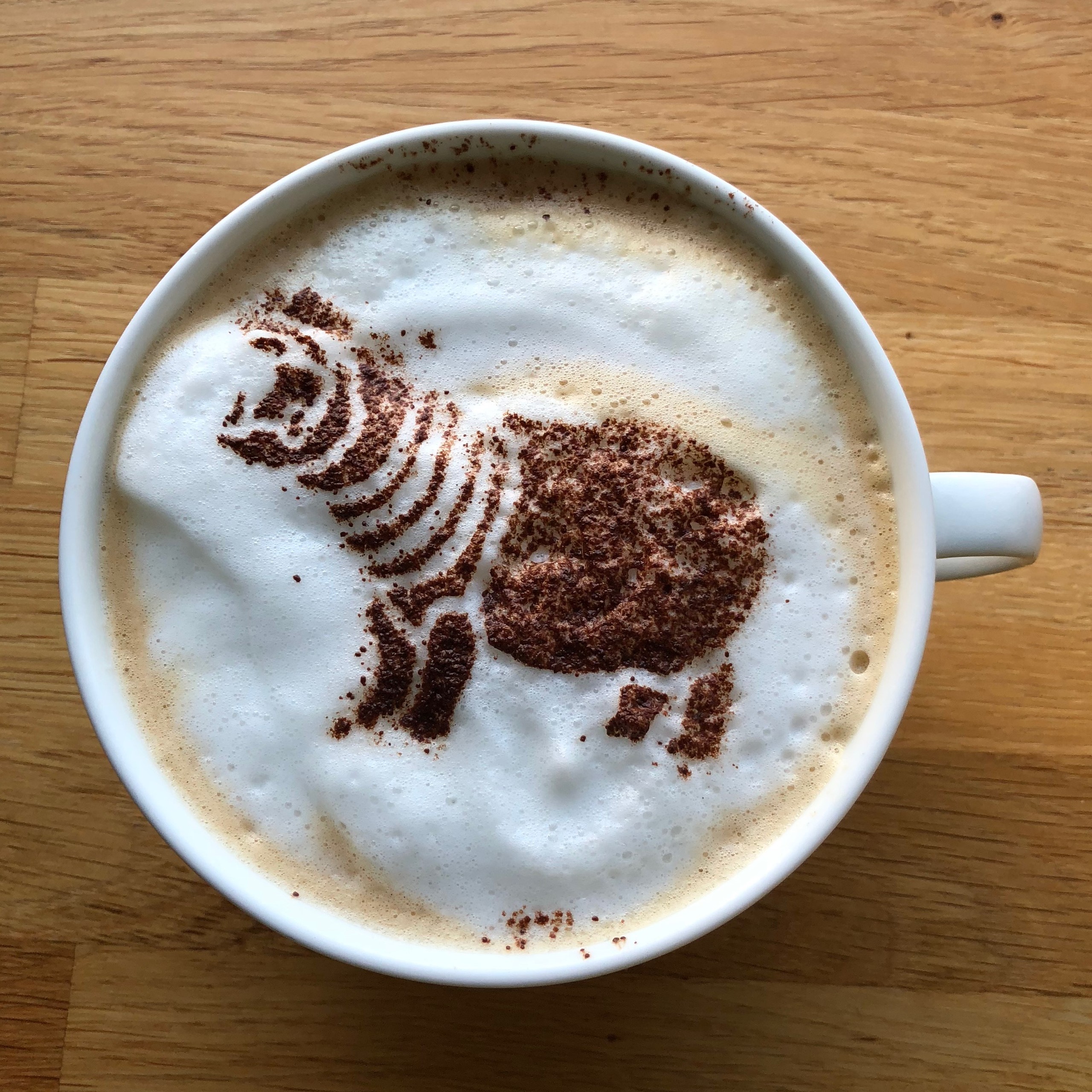 Hippo Cappuccino Stencil