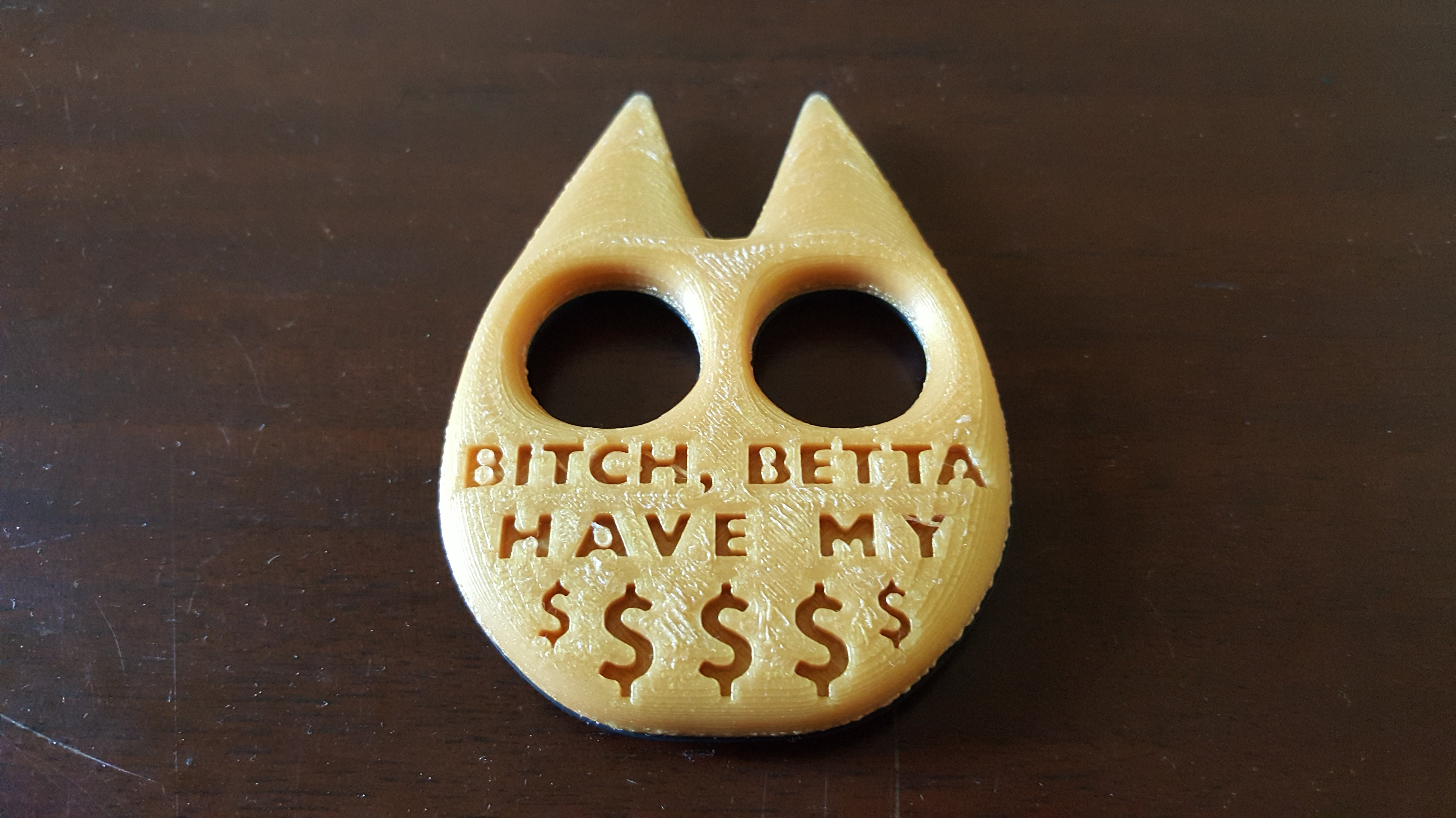Cat Brass Knuckles - Plain and Text version