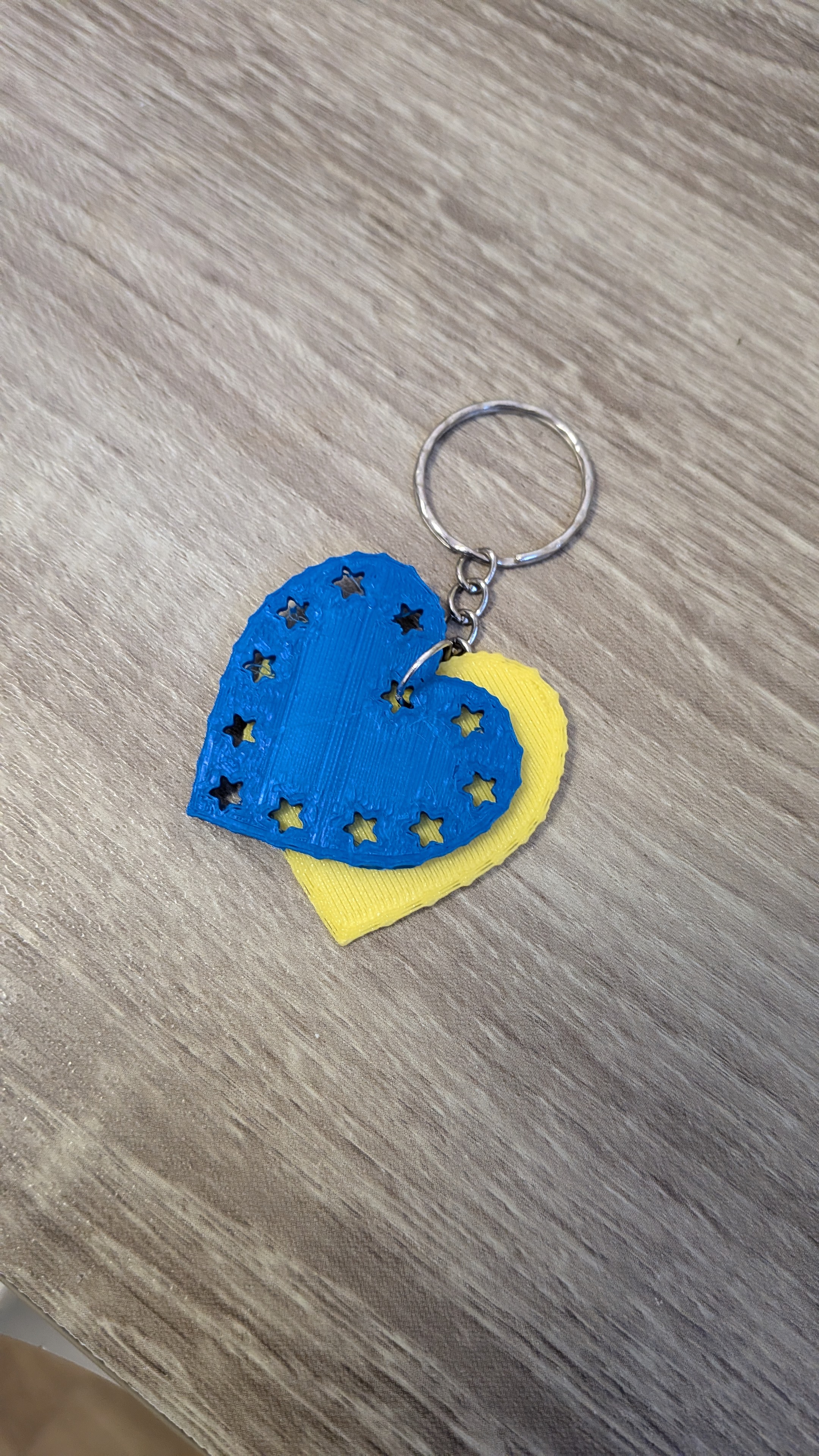 EU Heart Keychain Stars