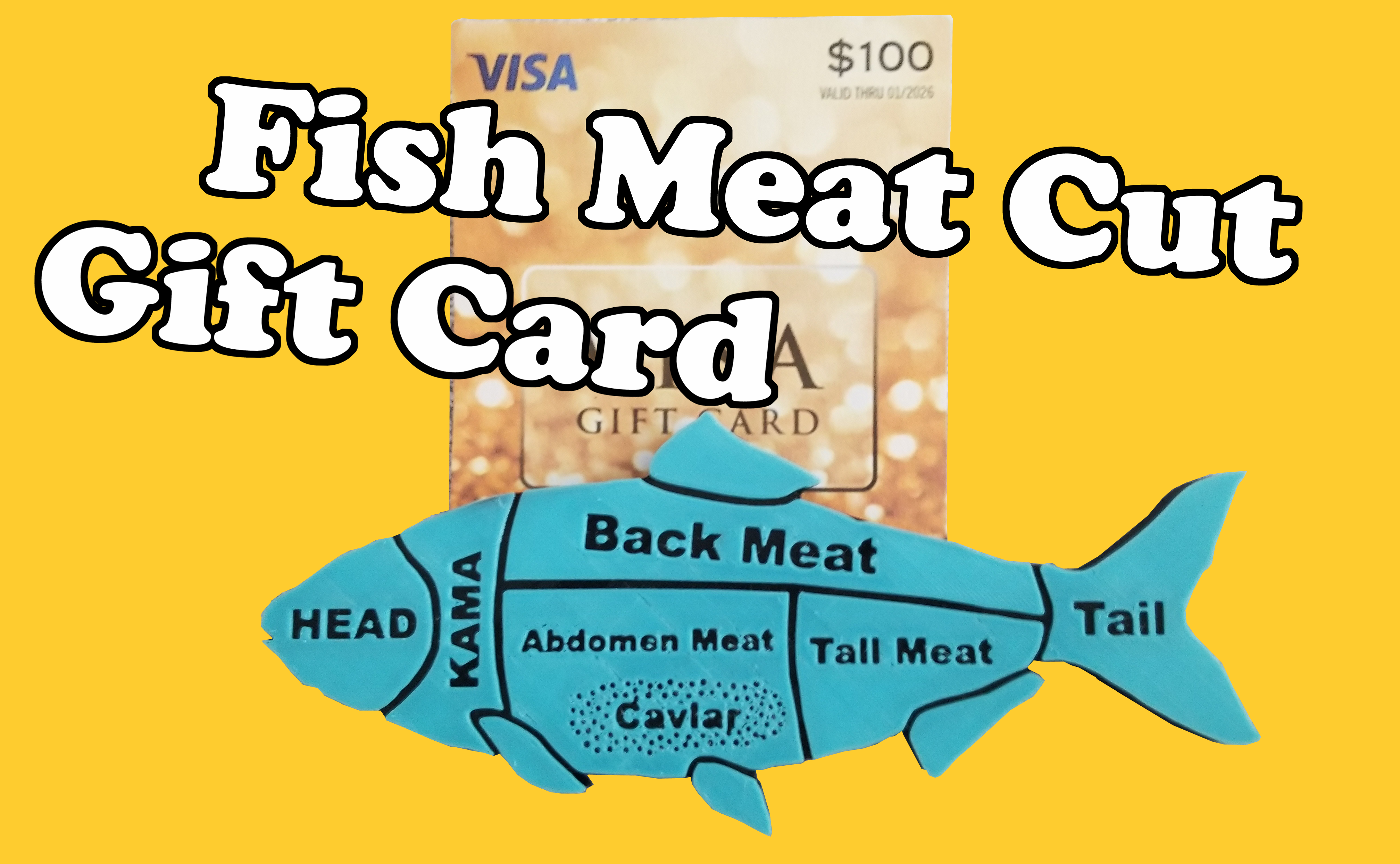 Fish Meat Cut Gift Card Holder