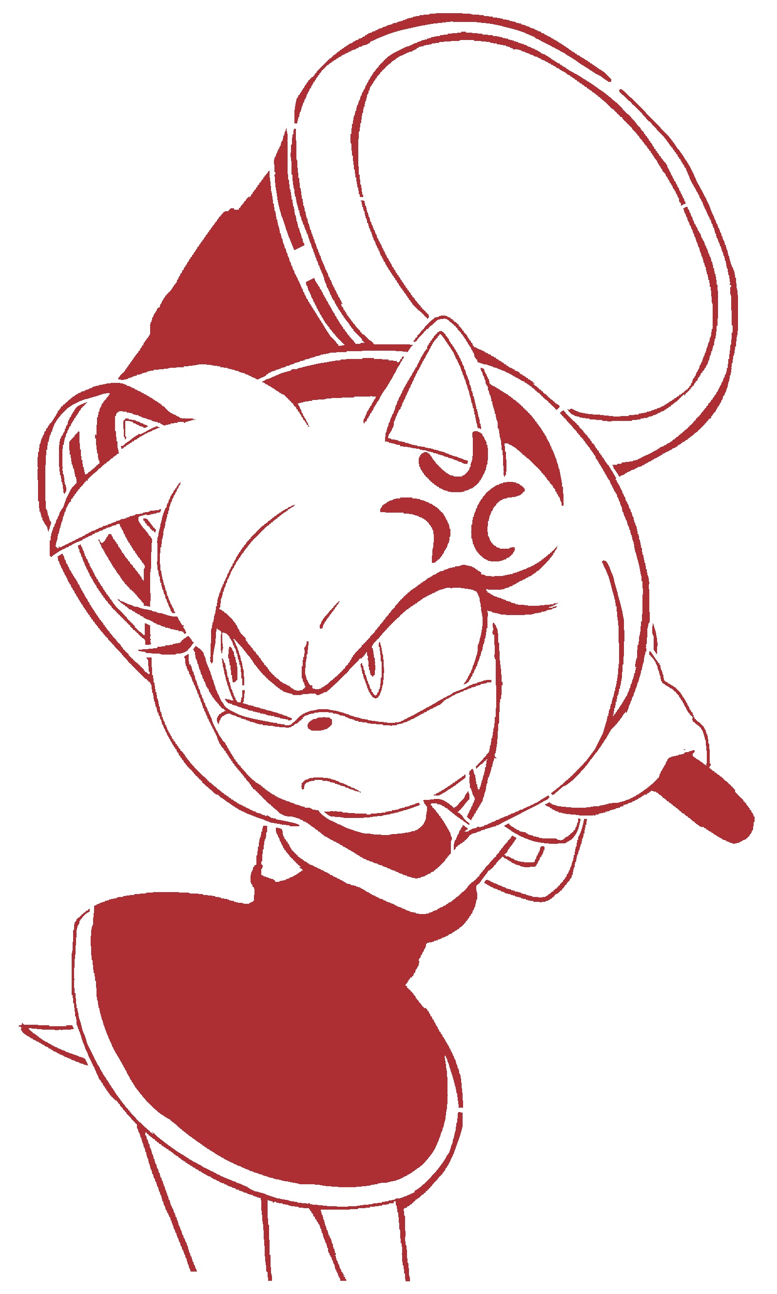 Amy Rose stencil 3