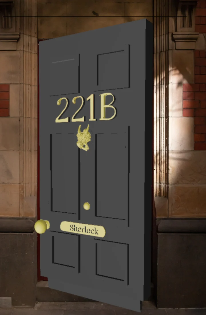 221B Baker Street Door Sherlock Holmes