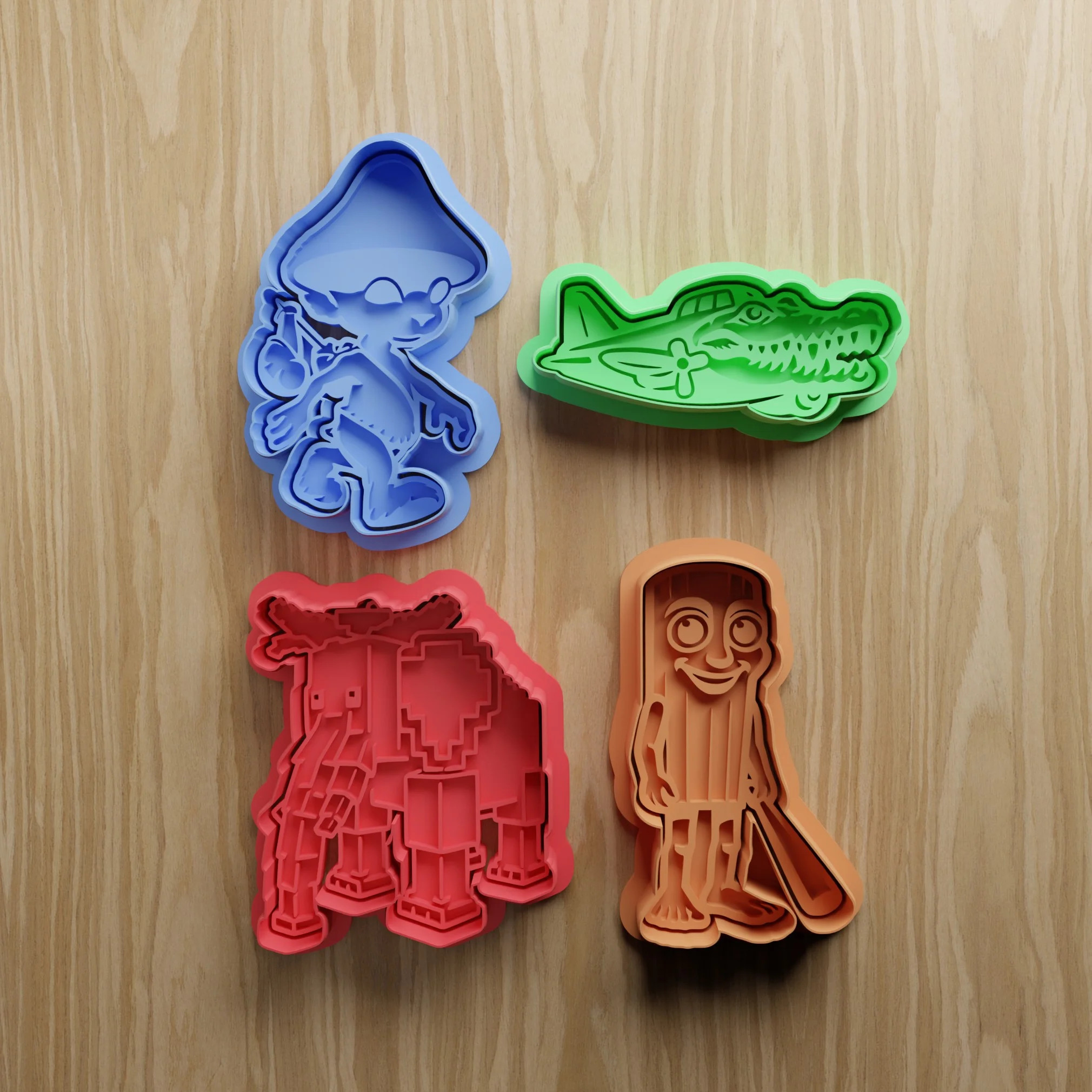 Brainrot Characters Cookie Cutter STL Bundle | Cartoon Inspired Fondant Cutter Set | 3D Printable