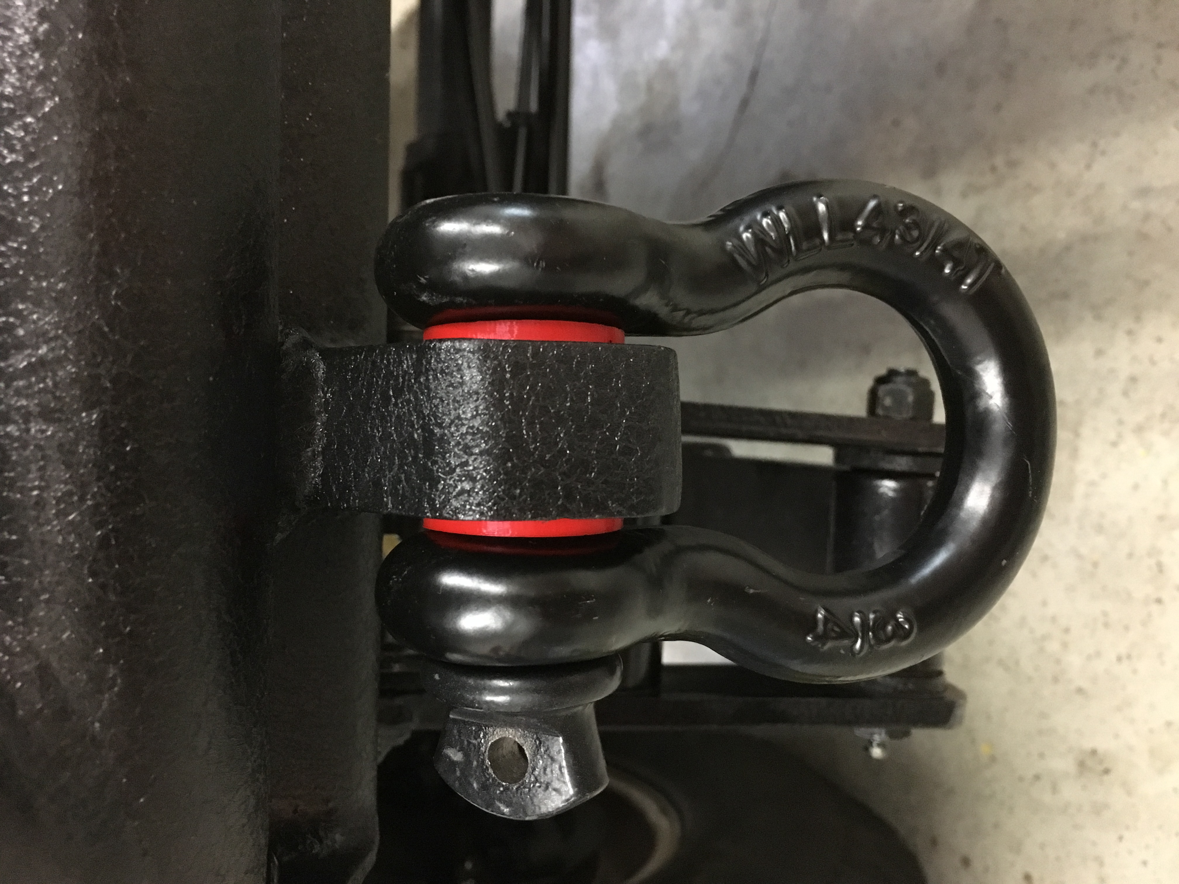 Shackle adapter / spacer anti-rattle shim Jeep bumper