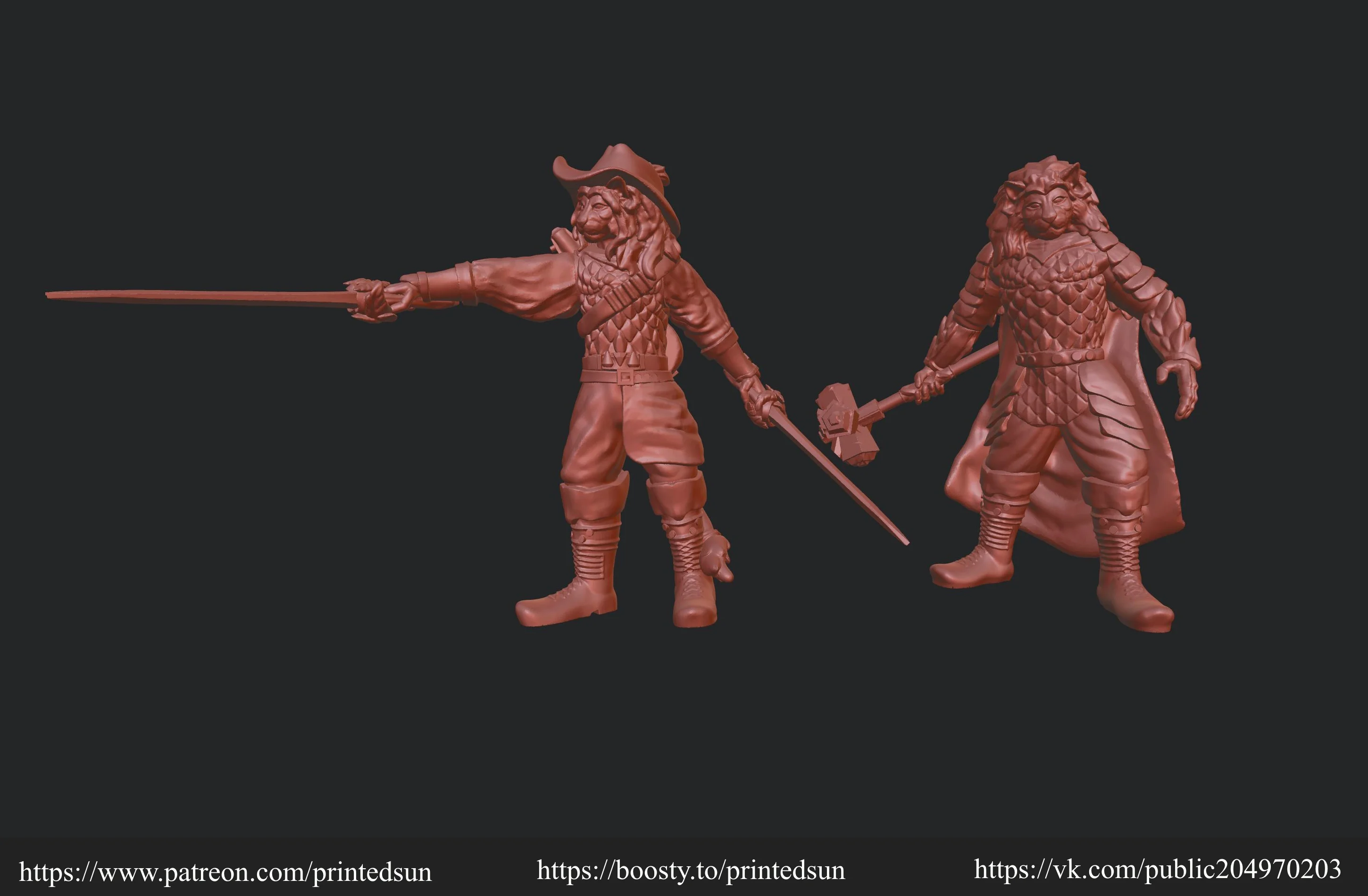 Leonin bard and warrior|paladin