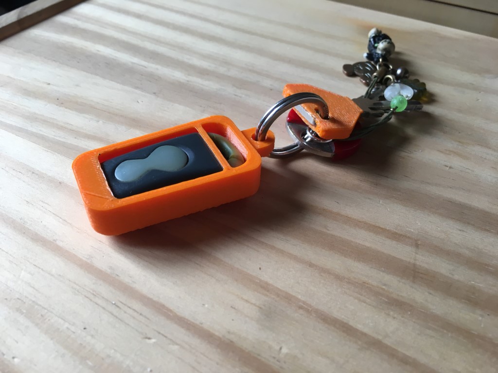 Meta alarm keychain case