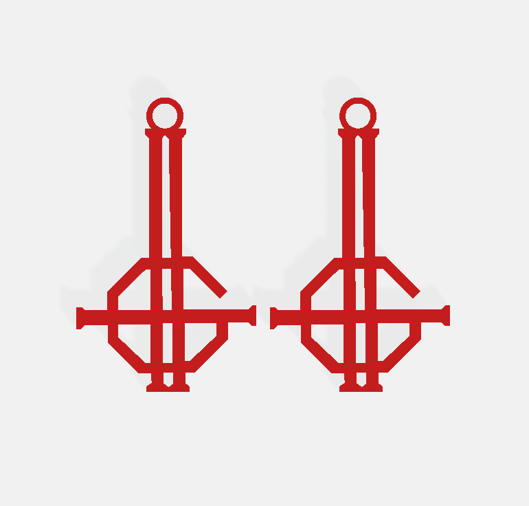 Ghost Grucifix Earrings
