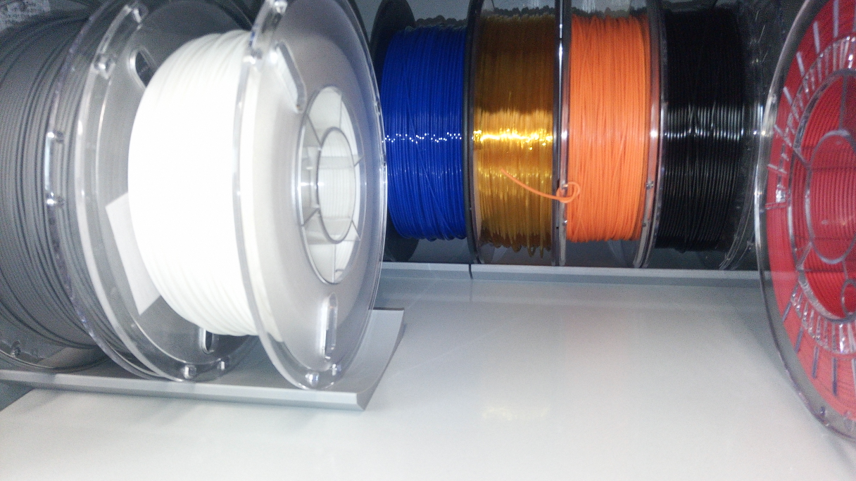 Anti-roll-away Filamentspool storage socket