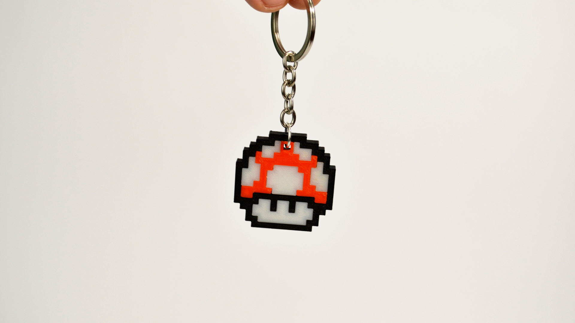 8bit Mario Mushroom Keychain
