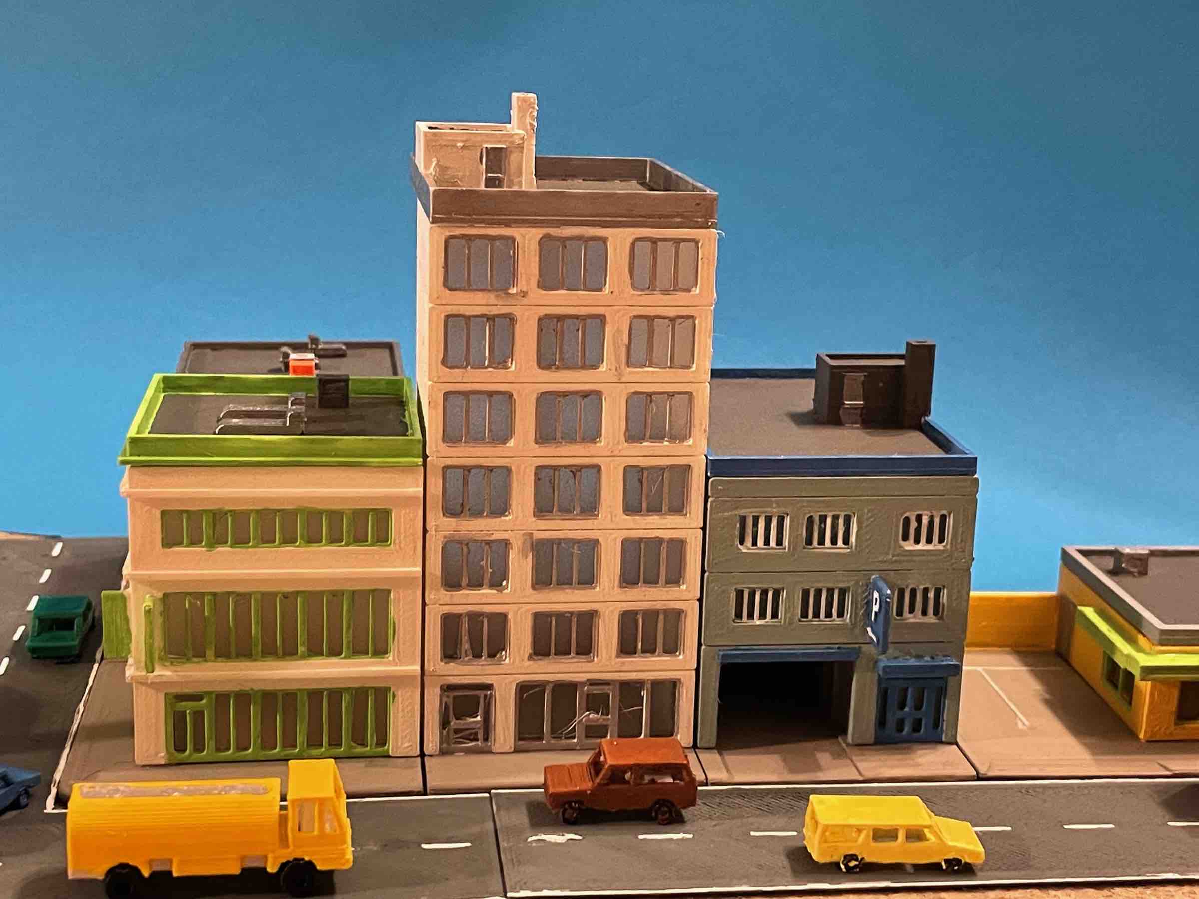 Modern urban building 3 - apartment building (z-scale)
