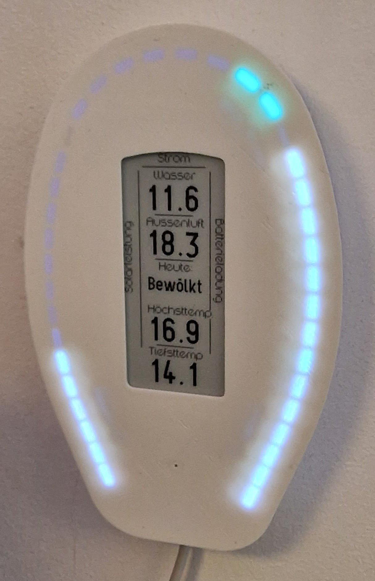 wall display (LED-Strip + E-Ink)