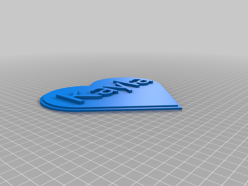 Kayla 3D heart nametag / nameplate - valentines day 14. february