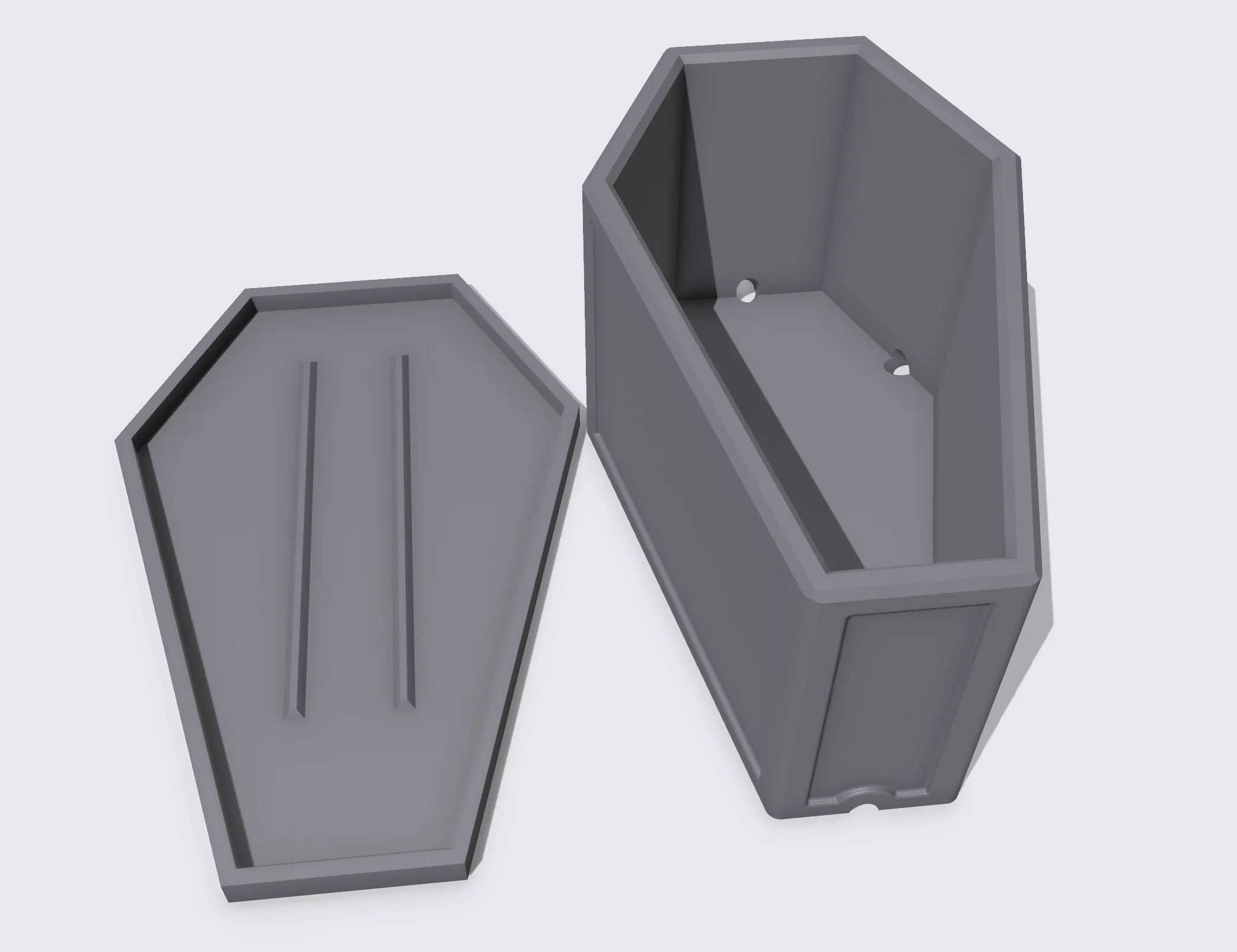 Coffin Planter w/ Drip Tray