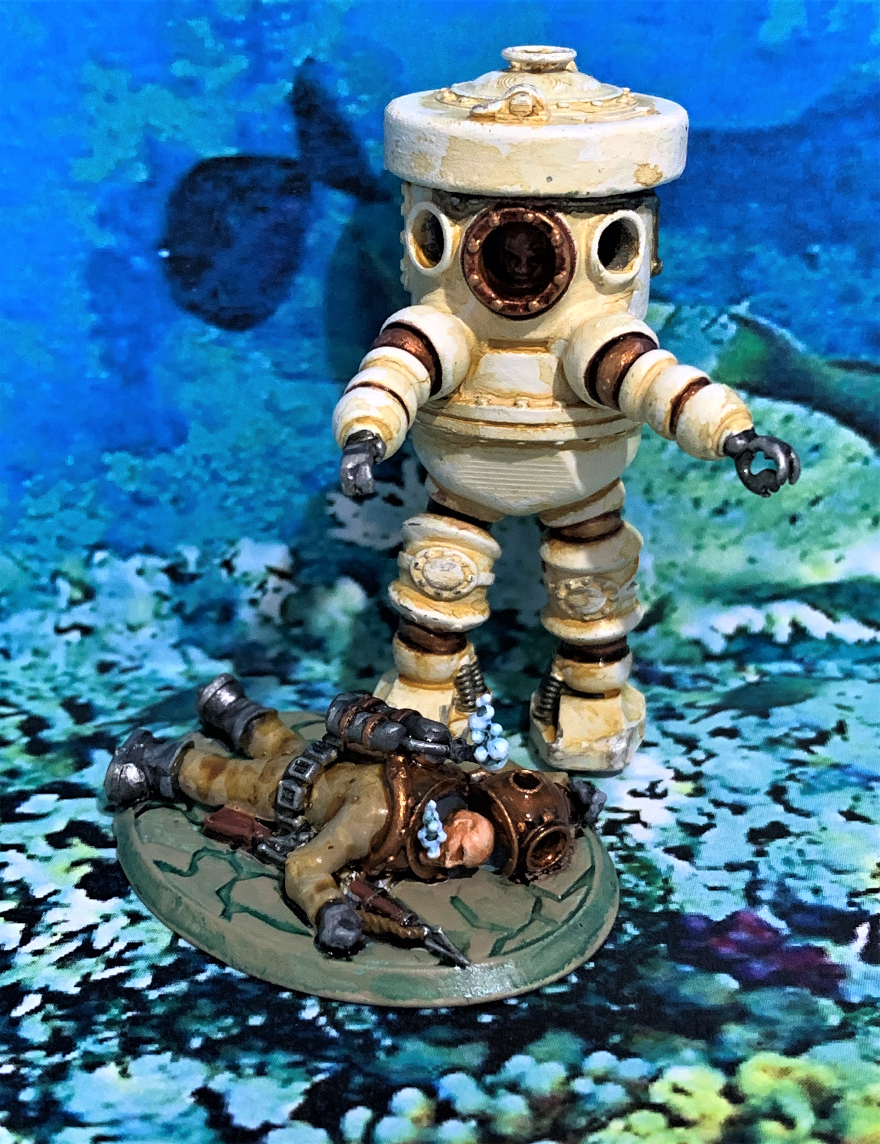28mm Dead / Dying Diver with Harpoon Gun - Casualty