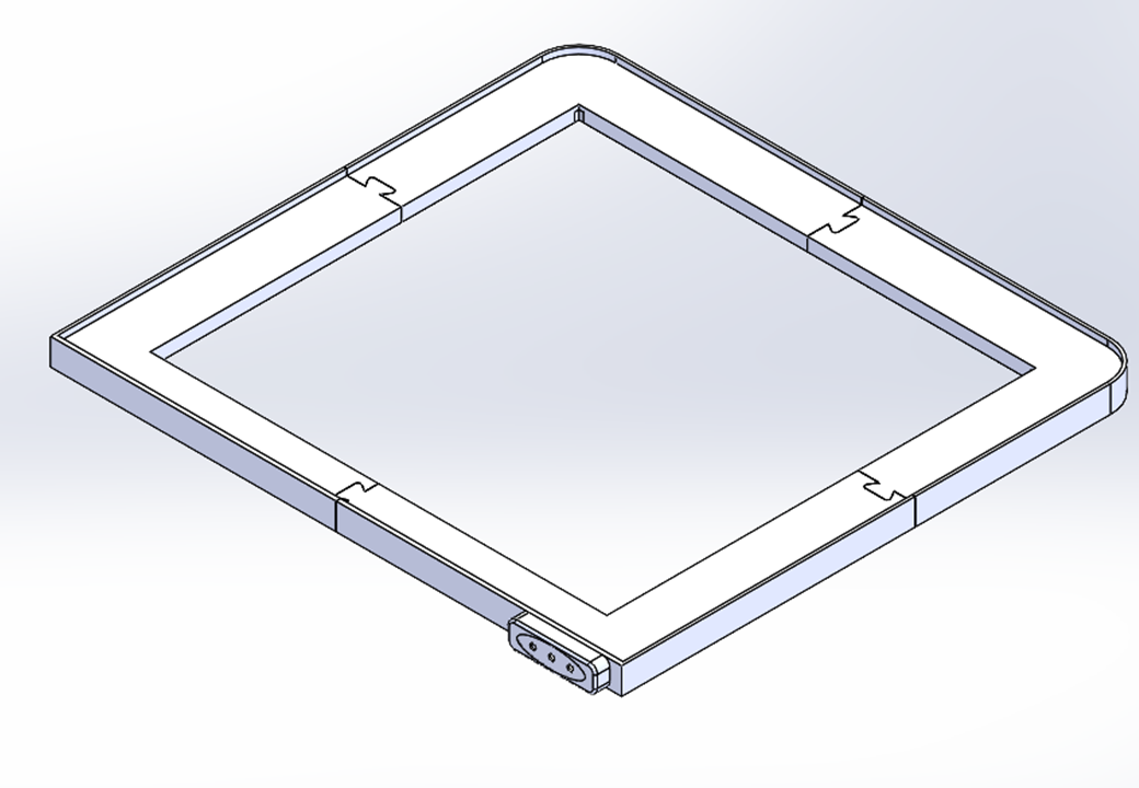 Glass Riser with LED tape light for BambuLab X1-Carbon