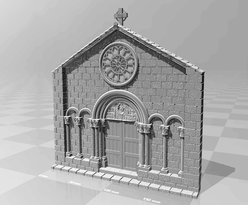 Medieval church facade