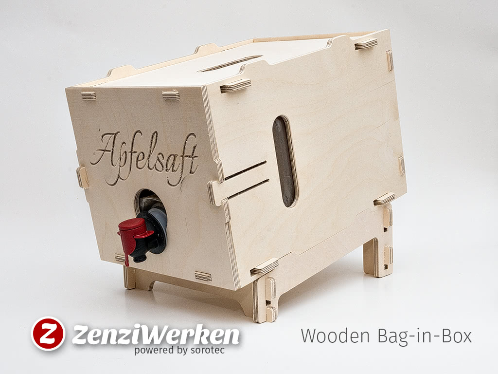 Wooden Bag-in-Box (5l) cnc
