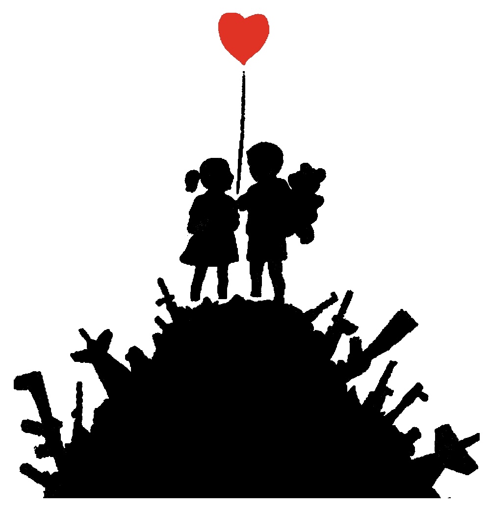 Banksy Kids on Guns stencil