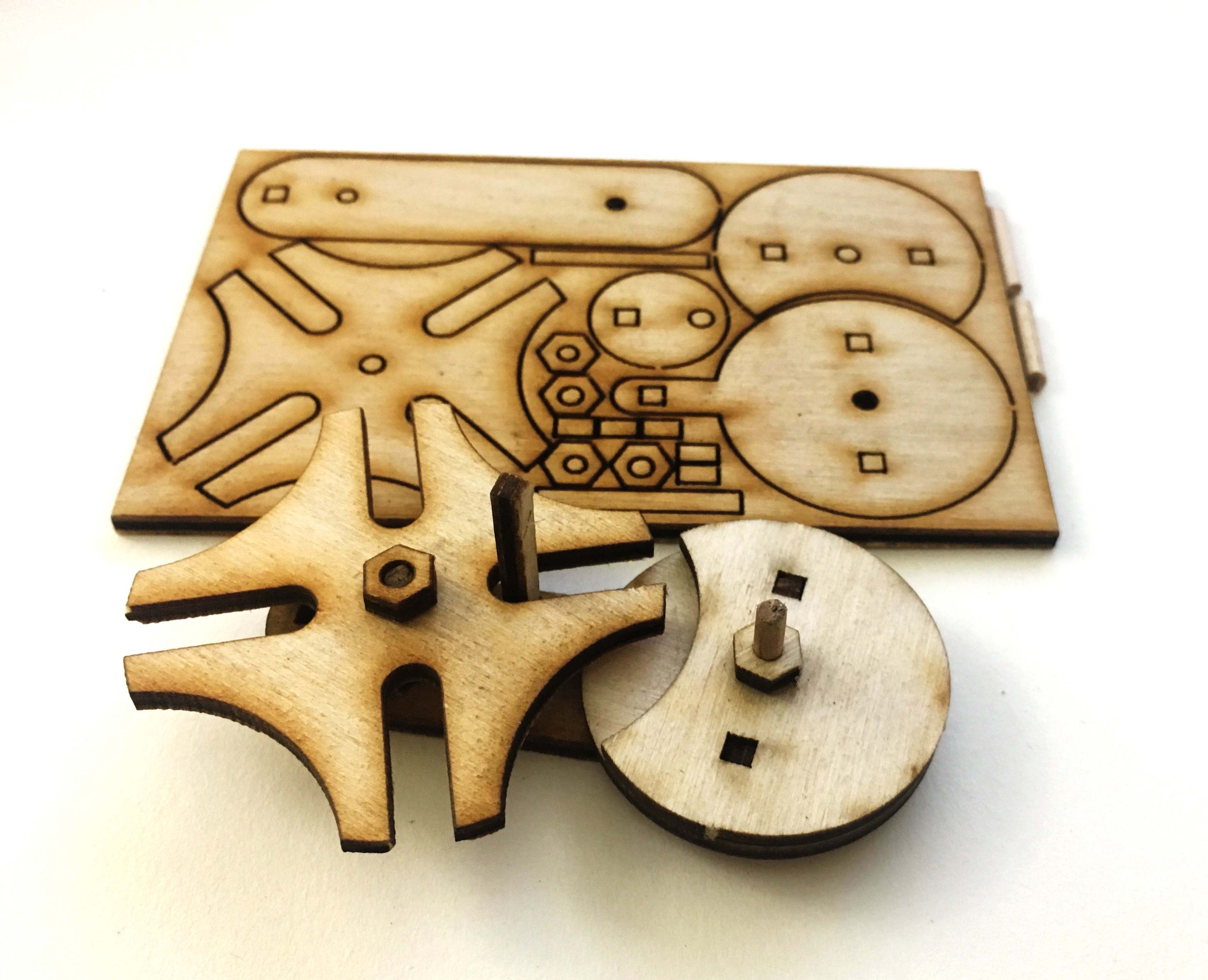 Laser cut Geneva wheel flat pack