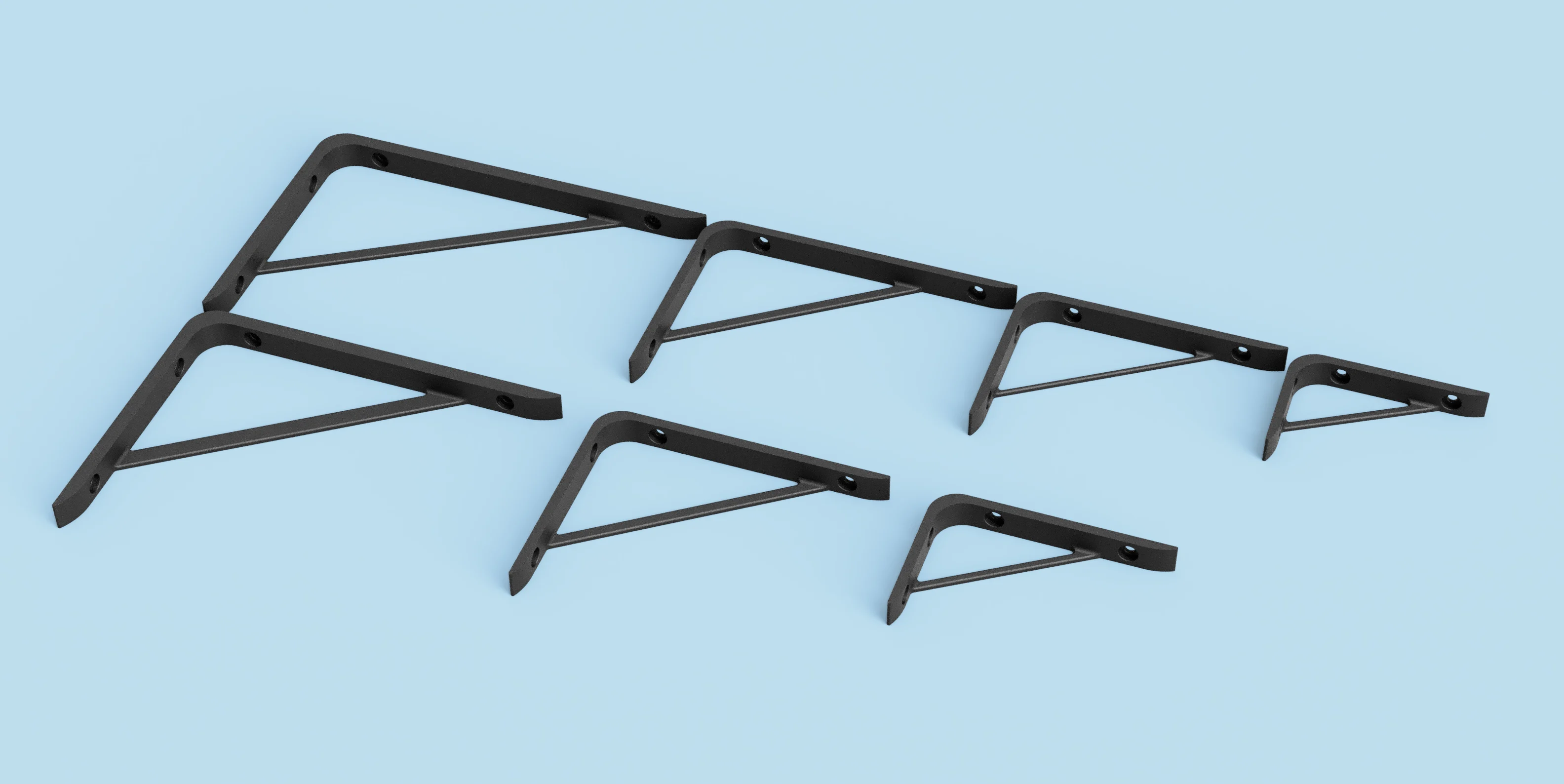 L-Shaped Shelf Brackets – Multiple Sizes